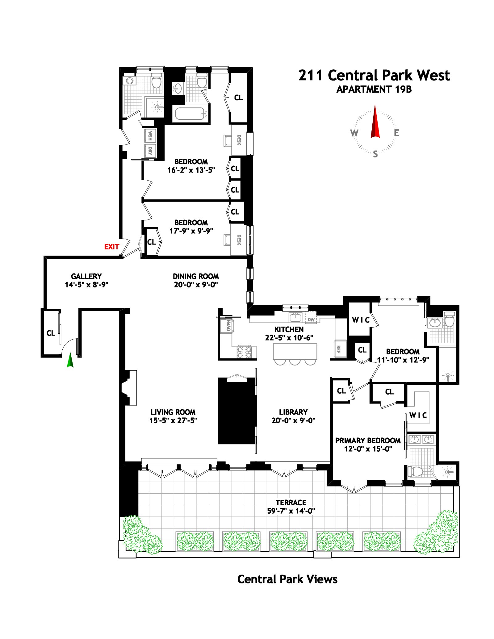 211 CENTRAL Park W 19B